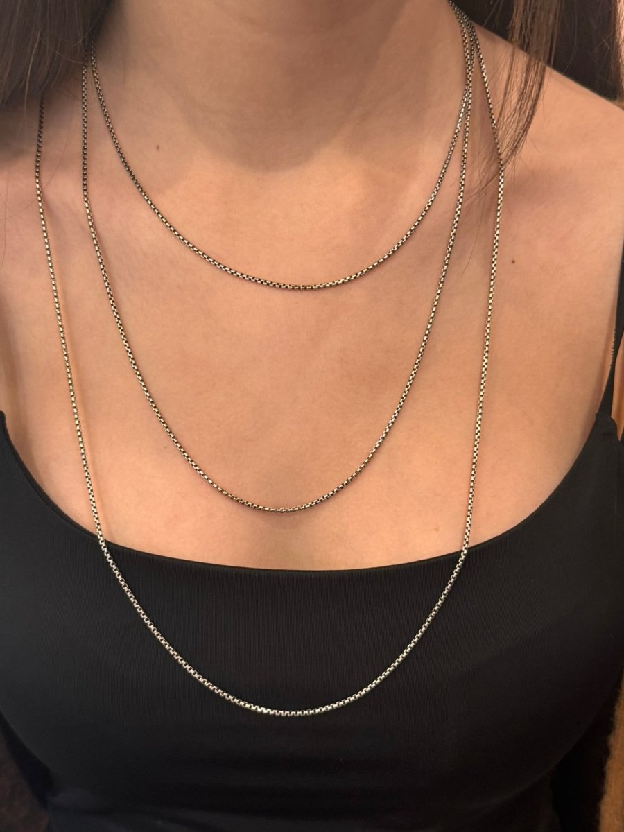 Sautoir David Yurman en argent, maille vénitienne - Castafiore