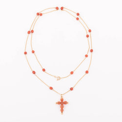 Sautoir en or et corail - Castafiore