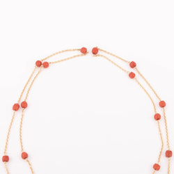 Sautoir en or et corail - Castafiore