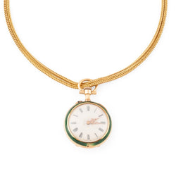 Sautoir en or jaune, émail et diamants - Castafiore