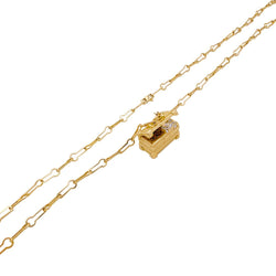 Sautoir LOUIS VUITTON "Malle" en or jaune et diamant - Castafiore