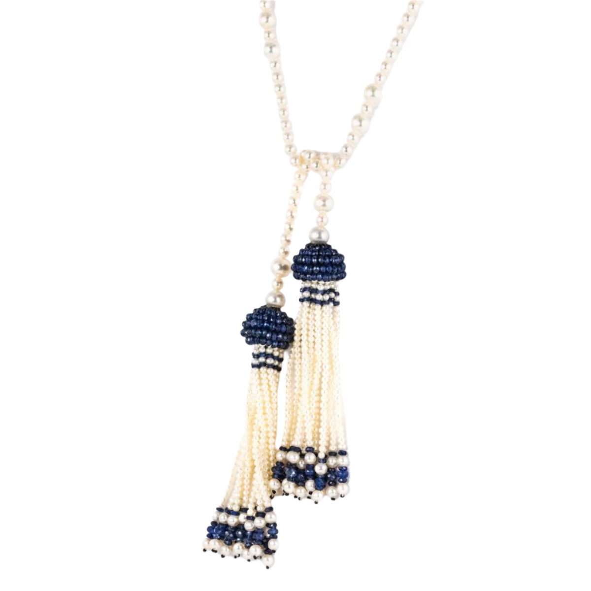 Sautoir Perles et Saphirs - Castafiore