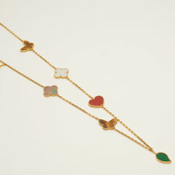 Sautoir Van Cleef & Arpels Lucky Alhambra 12 motifs en or jaune VCARD80100 - Castafiore