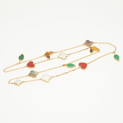 Sautoir Van Cleef & Arpels Lucky Alhambra 12 motifs en or jaune VCARD80100 - Castafiore