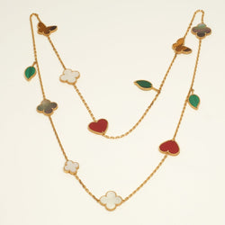Sautoir Van Cleef & Arpels Lucky Alhambra 12 motifs en or jaune VCARD80100 - Castafiore