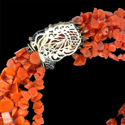 Sciacca - Collier victorien multibrins en corail - Castafiore
