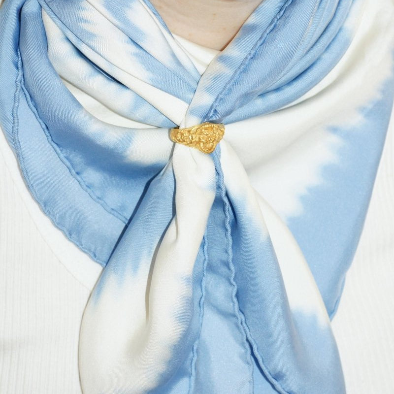 Serre Foulard Ancien Bacchus et Bacchante Or Jaune - Castafiore