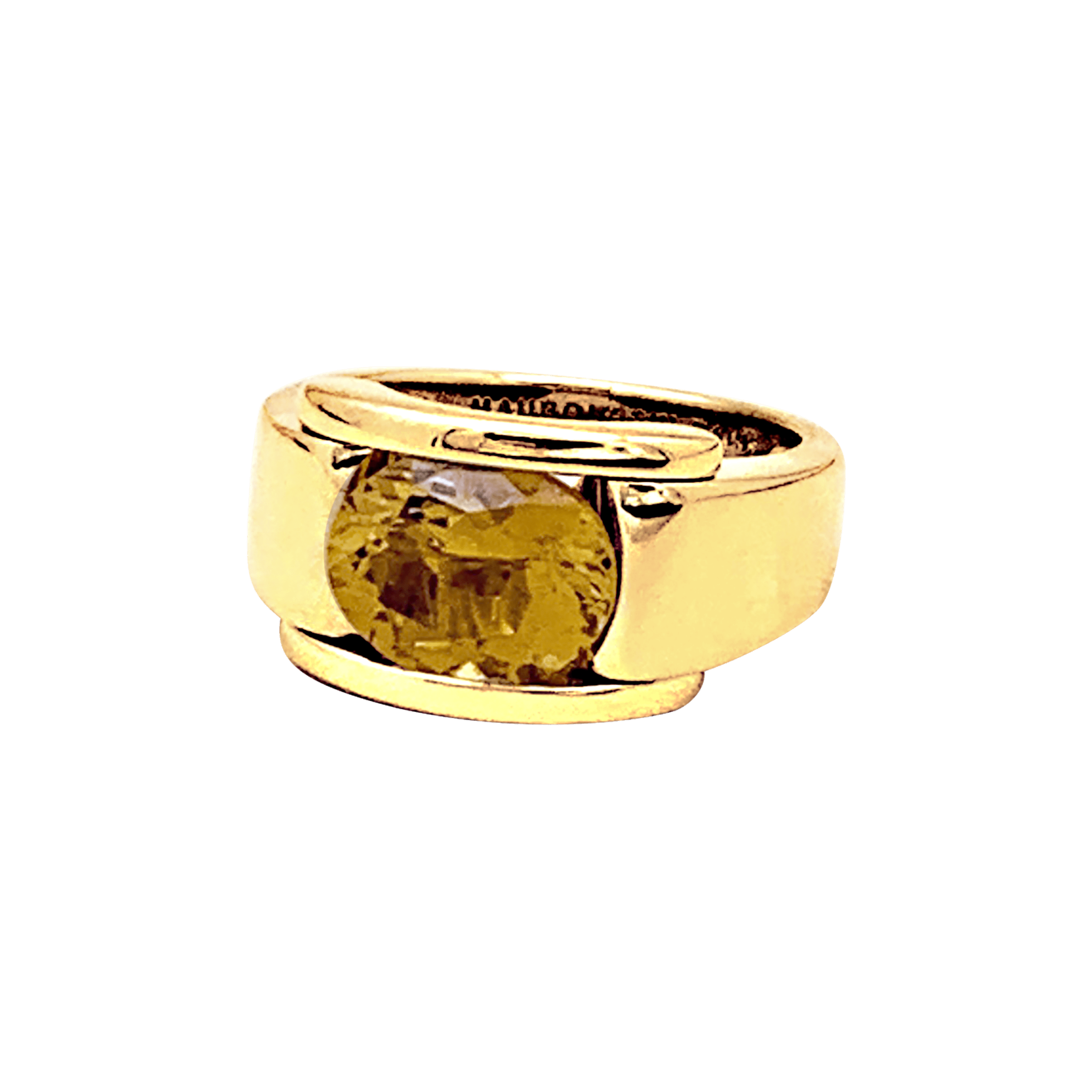 Bague Mauboussin, "Alessandra", or jaune et citrine.