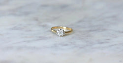 Solitaire Ancien Diamant 0,35Ct Or et Platine - Castafiore