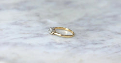 Solitaire Ancien Diamant 0,35Ct Or et Platine - Castafiore