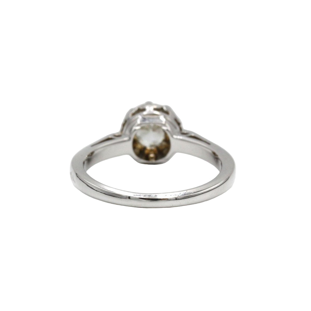 Solitaire ANCIEN en or blanc et platine avec diamant - Castafiore