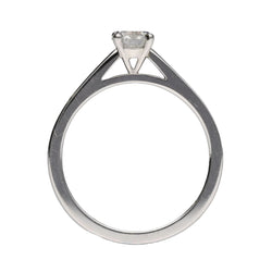 Solitaire De Beers en Platine DB Classic avec diamant brillant de 0,40 Cts H - SI2 de 2016. Full set. taille 48. - Castafiore