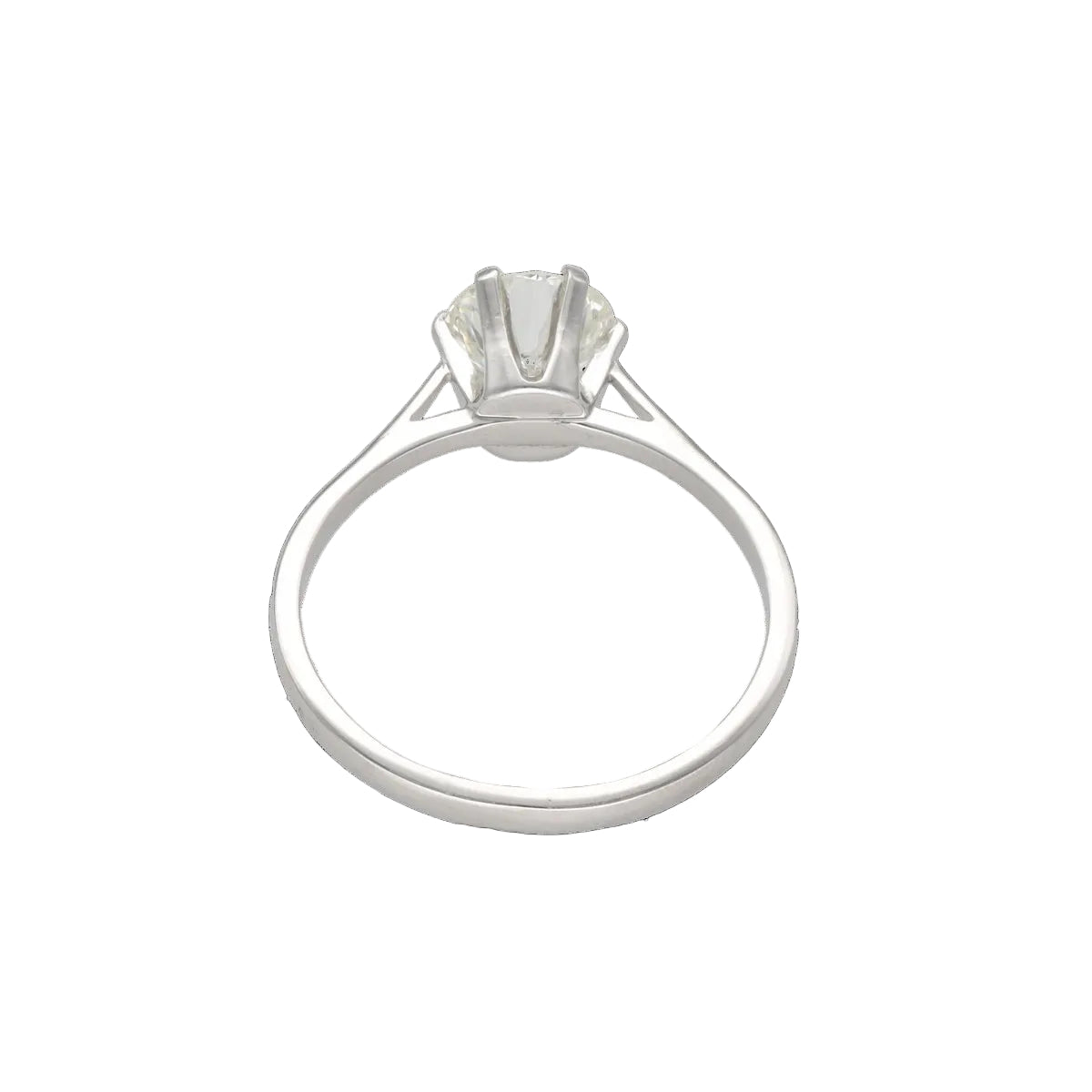 Solitaire Diamant – Or Gris 18k – Diamant 1,13 ct I-VS1 – Certificat HRD – Taille 57/58