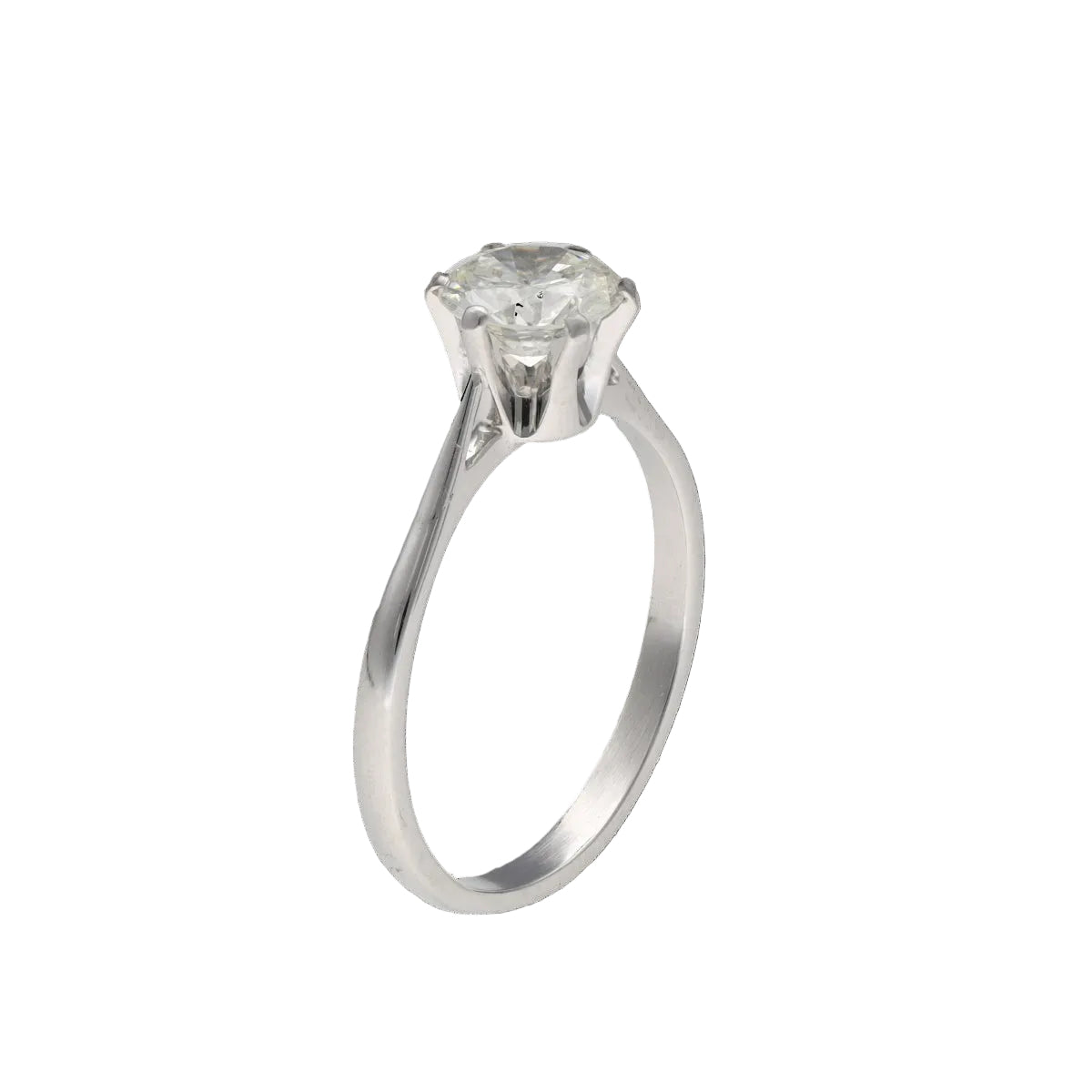Solitaire Diamant – Or Gris 18k – Diamant 1,13 ct I-VS1 – Certificat HRD – Taille 57/58