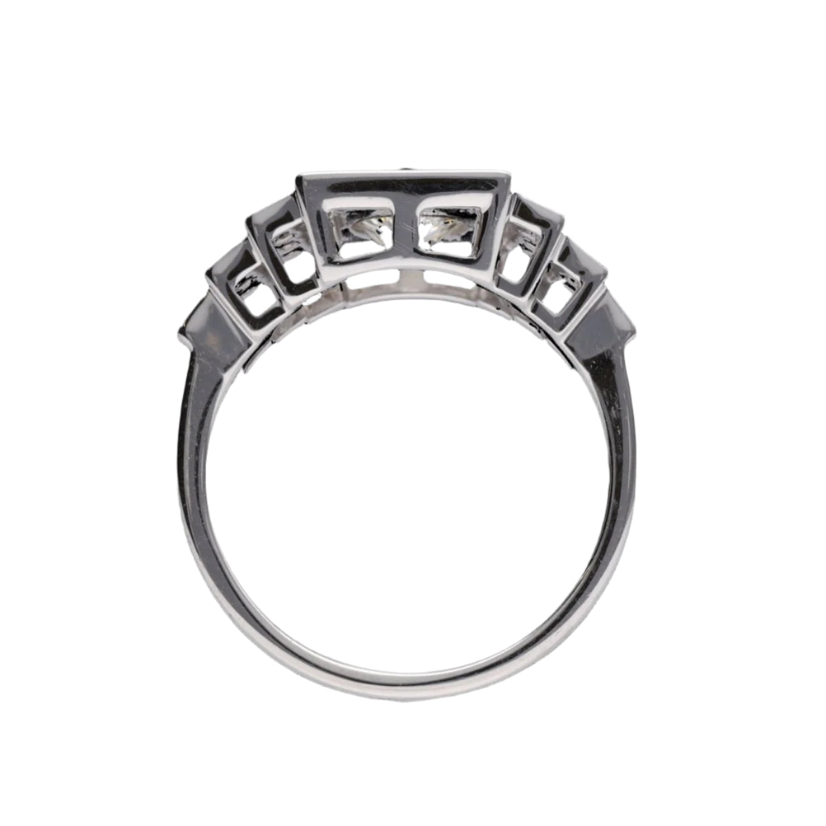 Solitaire diamant de 1,00 Cts H - Pur en or gris 18k . (HRD). Taille 52 - Castafiore