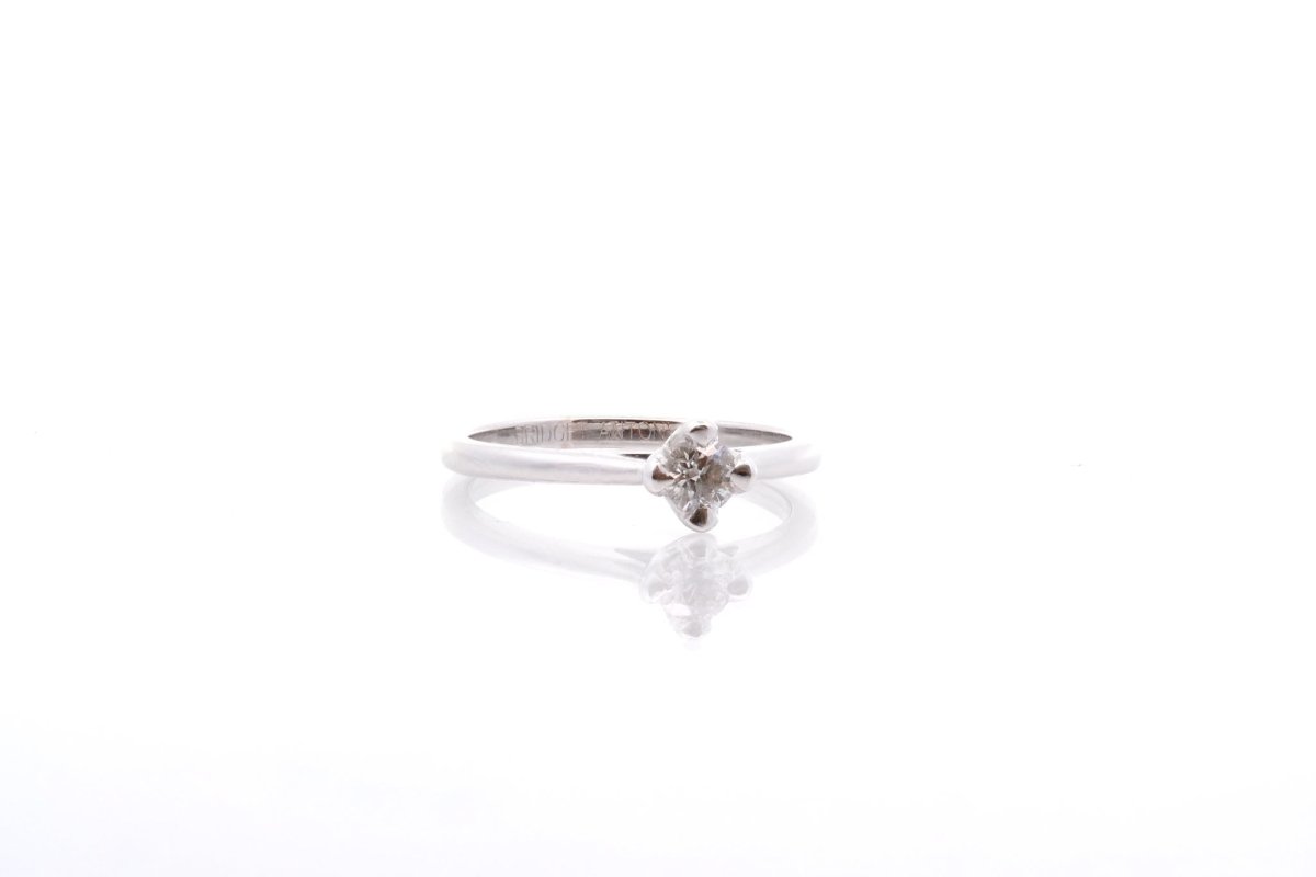 Solitaire diamant en or blanc 18k - Castafiore