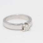 Solitaire en or blanc 18k avec diamants seconde main - Castafiore