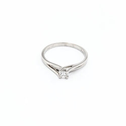 Solitaire en or blanc et diamant - Castafiore