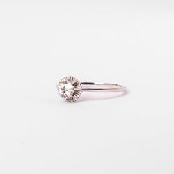 Solitaire en or blanc et diamant - Castafiore