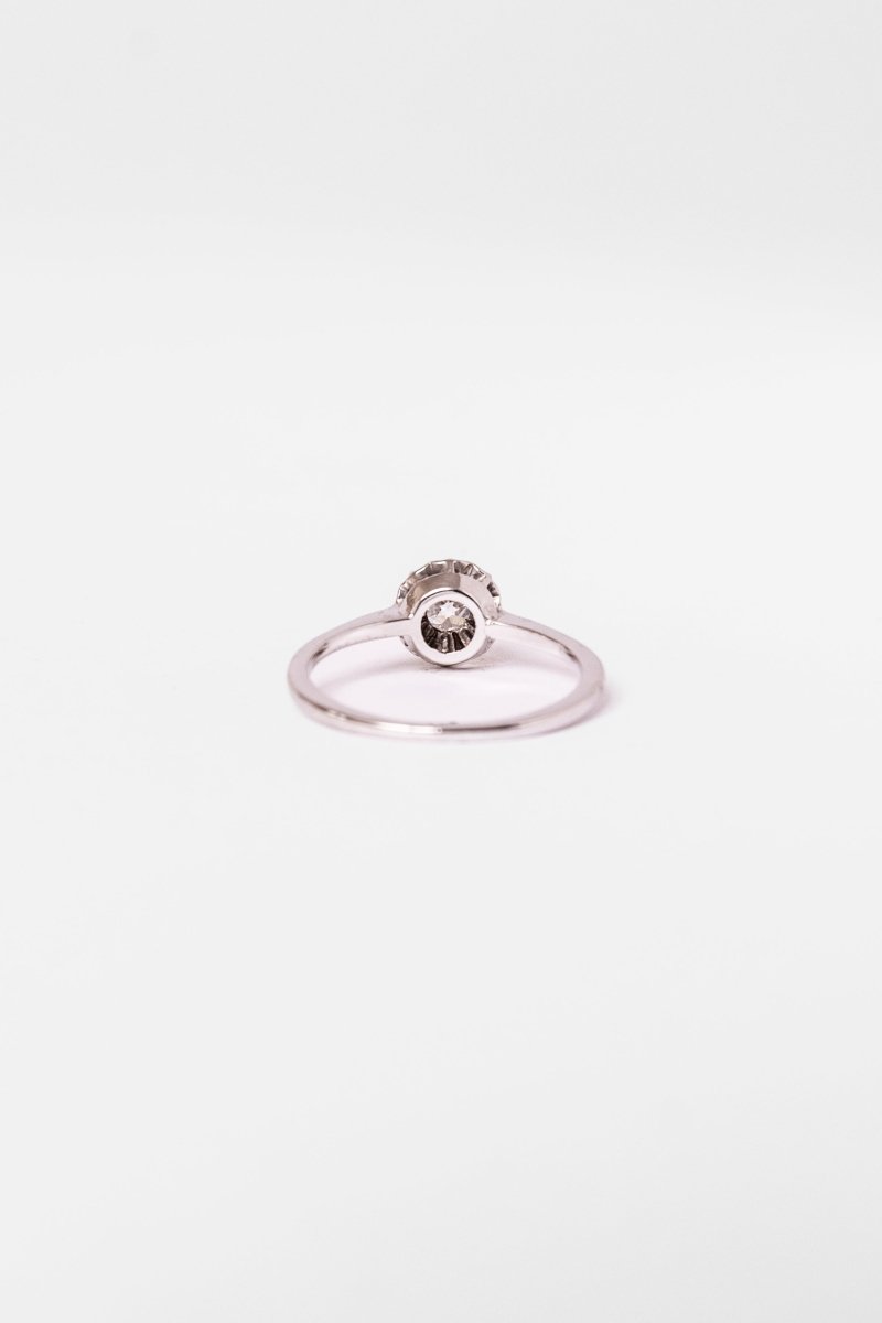 Solitaire en or blanc et diamant - Castafiore