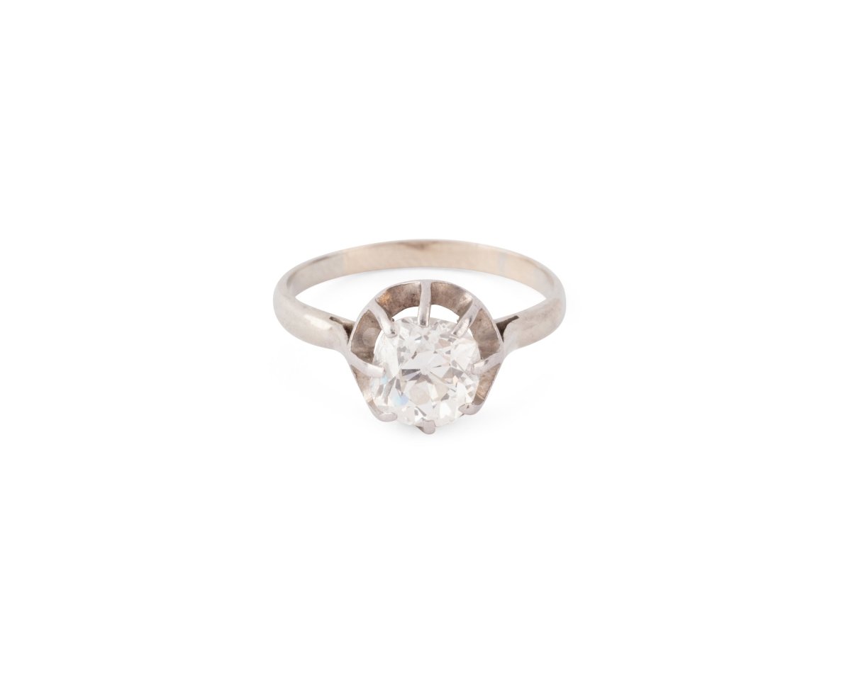 Solitaire en or blanc et diamant - Castafiore