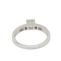 Solitaire en or blanc et diamant rond de 0,52 ct - Castafiore