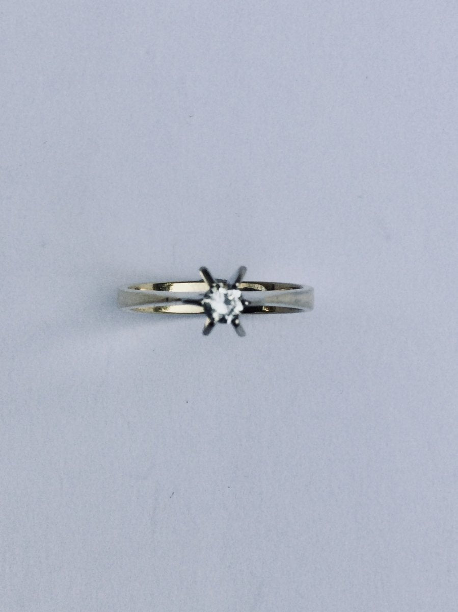 Solitaire En Or Jaune Et Diamant - Castafiore