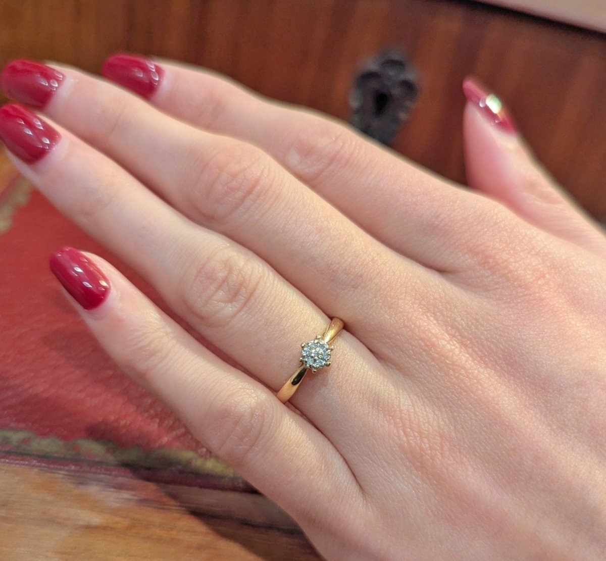 Solitaire en Or Jaune et Diamants - Castafiore