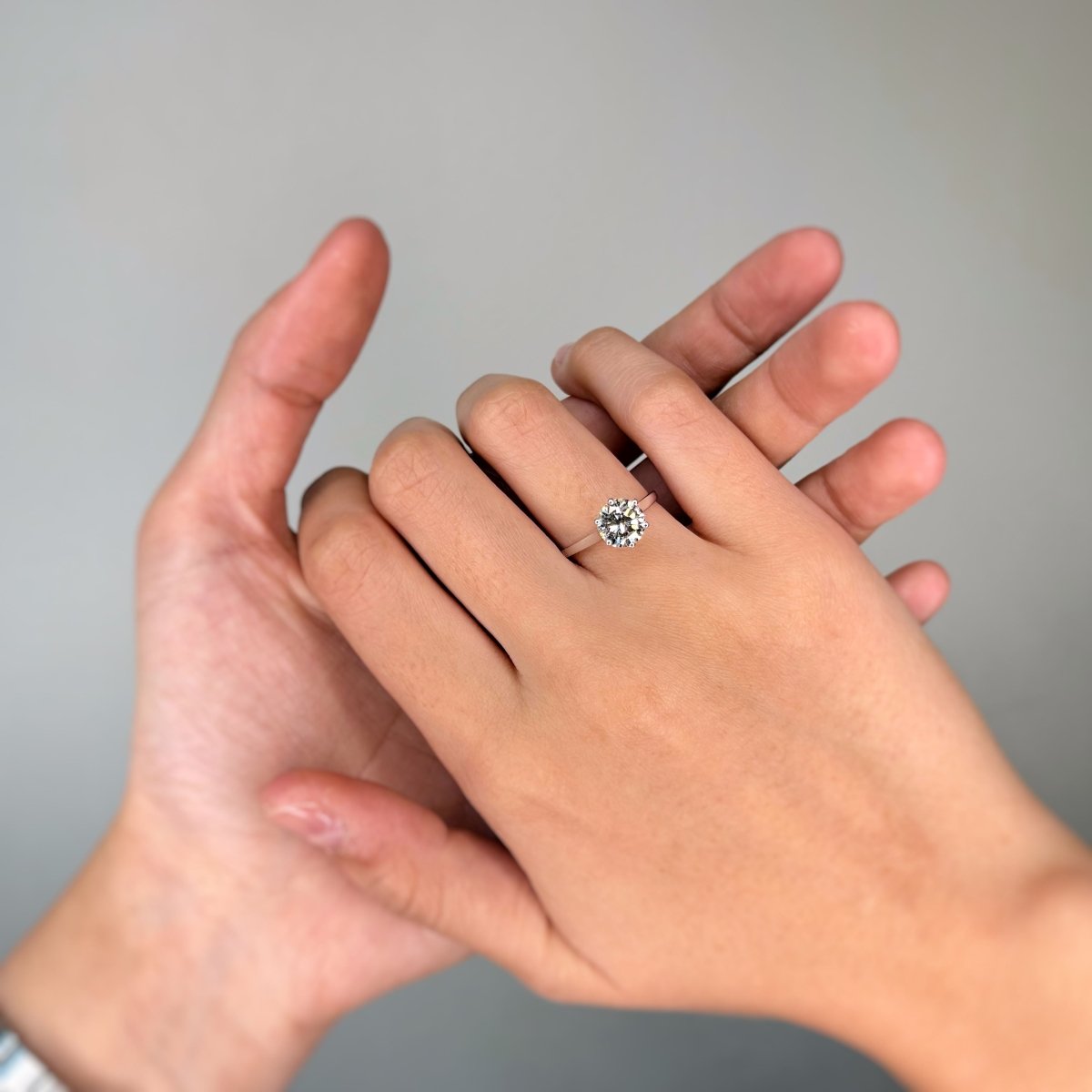 Solitaire - Or blanc et Diamant 1,59 cts - Castafiore