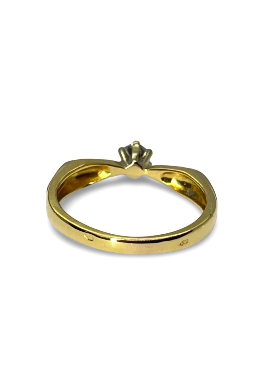 Solitaire or jaune et diamant 0,20 ct - Castafiore