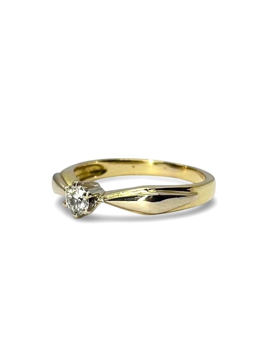 Solitaire or jaune et diamant 0,20 ct - Castafiore