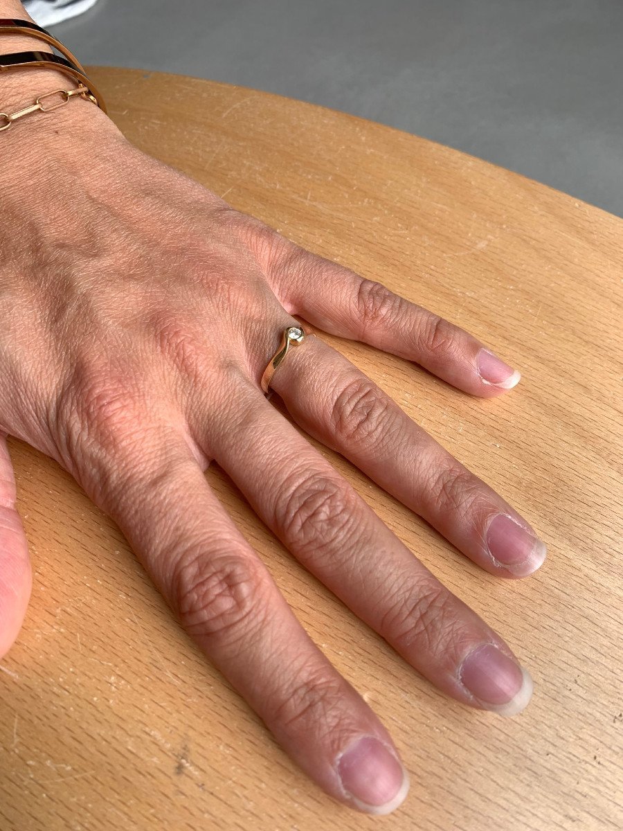 Solitaire Or Jaune Et Diamant - Castafiore