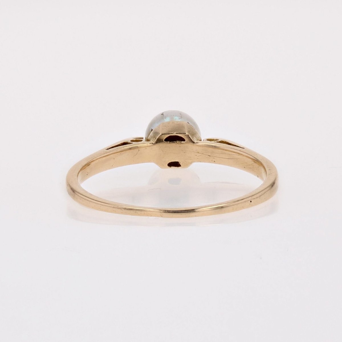 Solitaire or jaune perle de culture - Castafiore