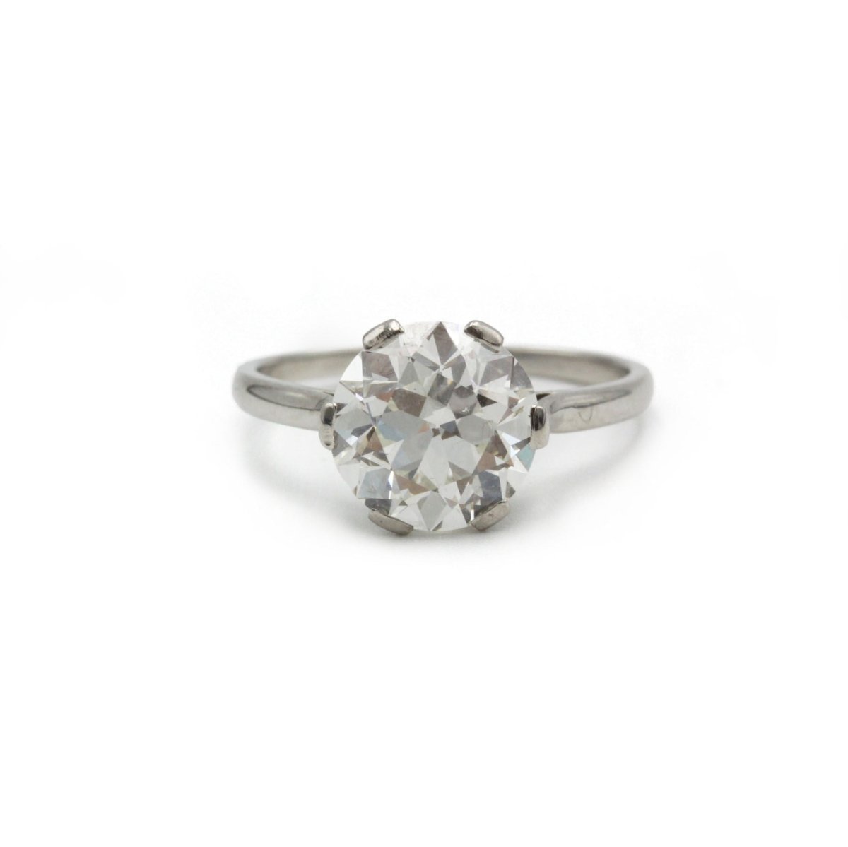 Solitaire - Platine et diamants - Castafiore