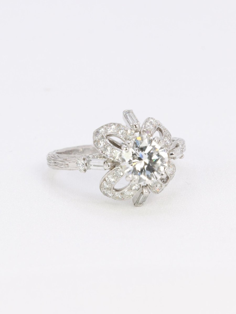 STERLE Bague solitaire platine diamant rond 1.11 carat - Castafiore