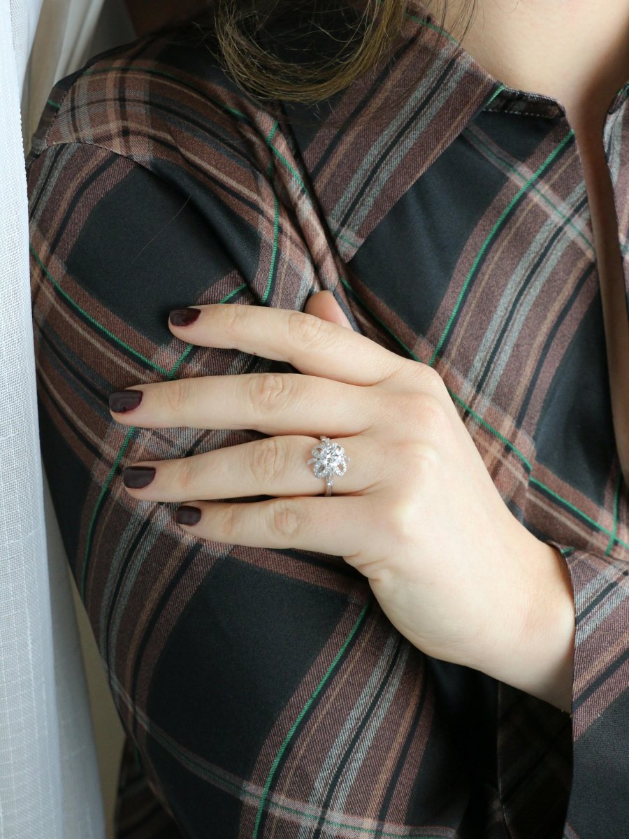 STERLE Bague solitaire platine diamant rond 1.11 carat - Castafiore