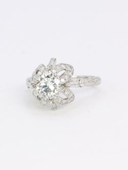 STERLE Bague solitaire platine diamant rond 1.11 carat - Castafiore