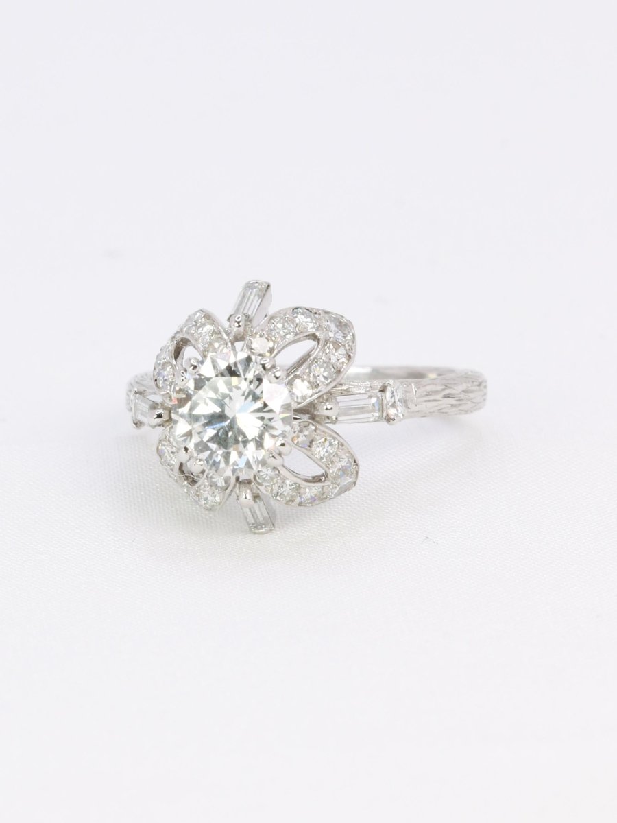 STERLE Bague solitaire platine diamant rond 1.11 carat - Castafiore