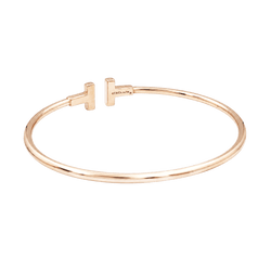 Bracelet Tiffany & Co., collection "Tiffany T", modèle «Wire », or rose.