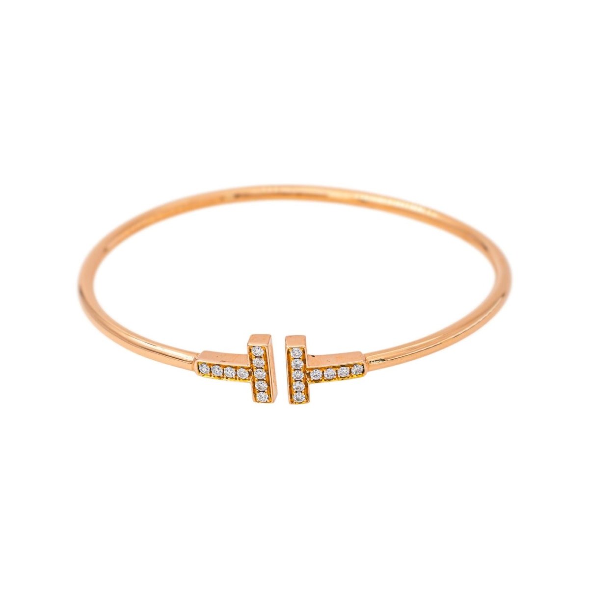 Tiffany & Co Bracelet Tiffany T Or rose Diamant - Castafiore