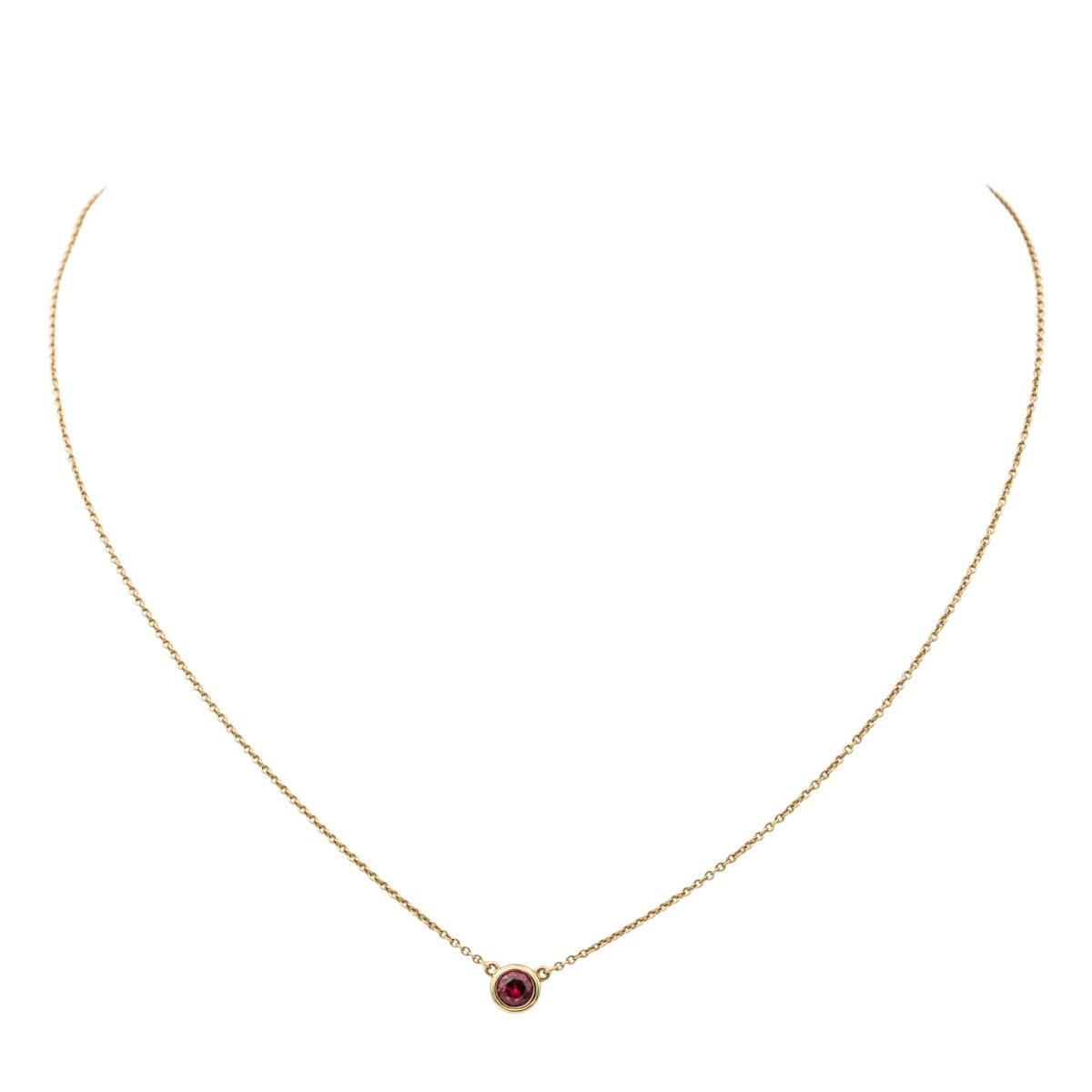 Tiffany & Co Collier Solitaire Color by the Yard Or jaune Rubis - Castafiore