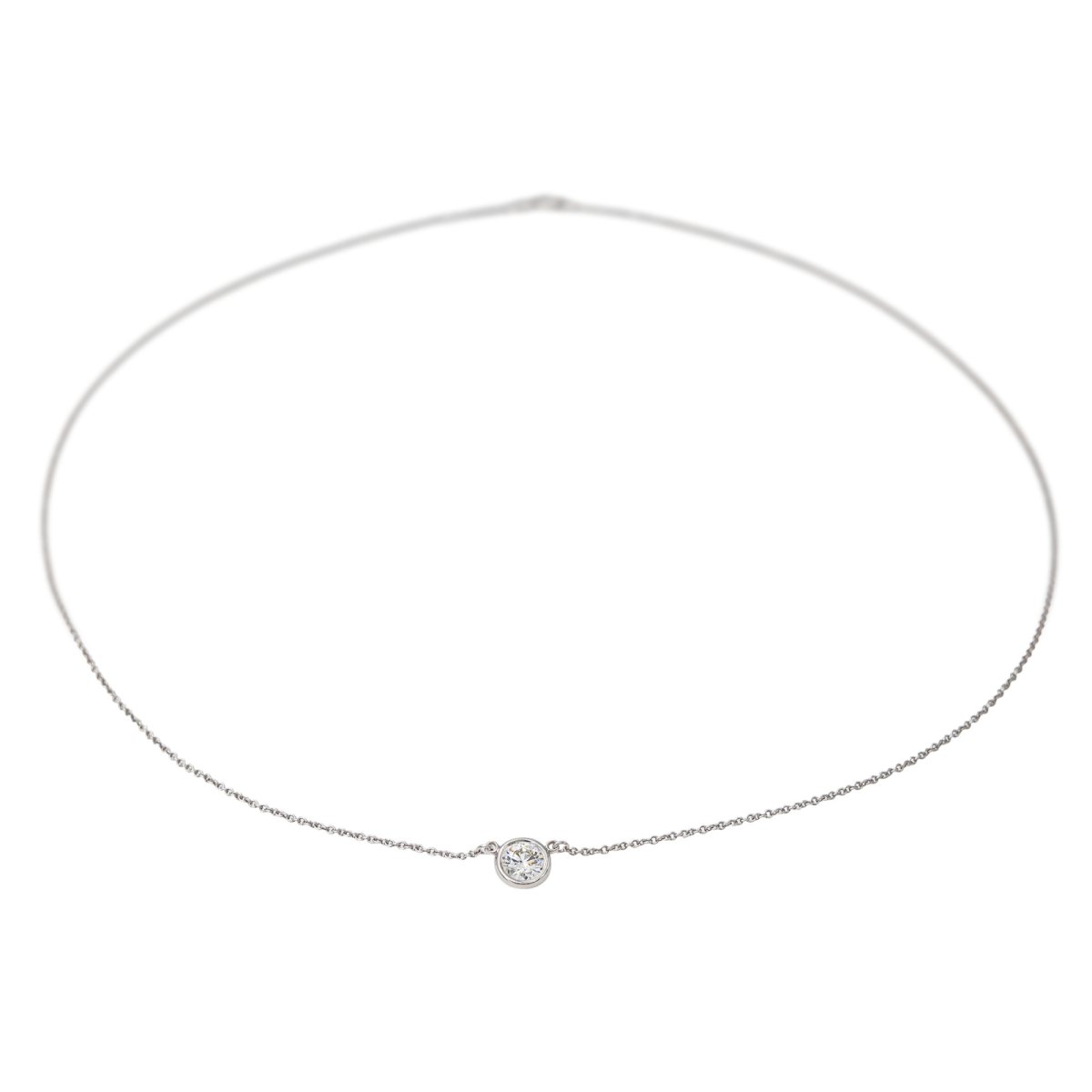 Tiffany & Co Collier Solitaire Platine Diamant - Castafiore