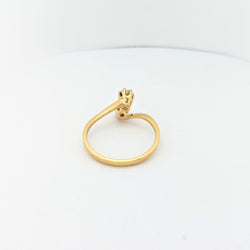 Toi et Moi en or jaune diamant et rubis - Castafiore