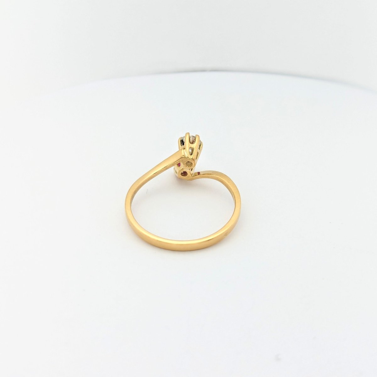 Toi et Moi en or jaune diamant et rubis - Castafiore