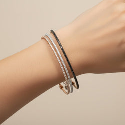 Trilogie de bracelets - Or Rose et Or Blanc - Diamants - Castafiore