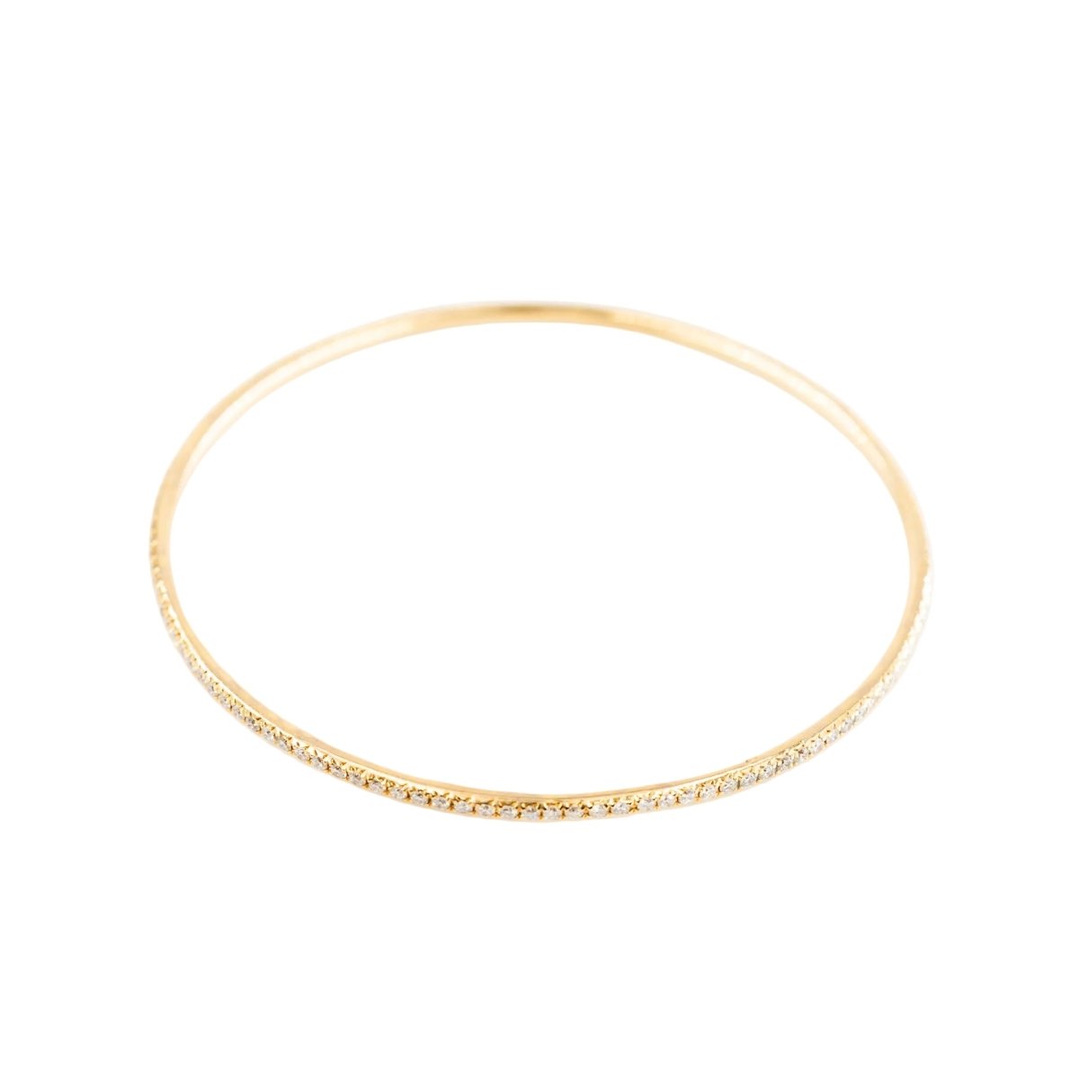 Trois bracelets Joncs en or blanc, or jaune, or rose et diamants - Castafiore