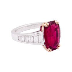 Bague Manalys, en or diamants et rubis.