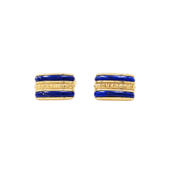 Boutons de manchette Boucheron, or jaune, lapis lazuli.