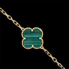 Van Cleef & Arpels Alhambra Green Malachite Gold Bracelet - Castafiore