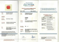 Victorian Certified Natural Unheated Ruby Diamond Vous et Moi Ring - Castafiore